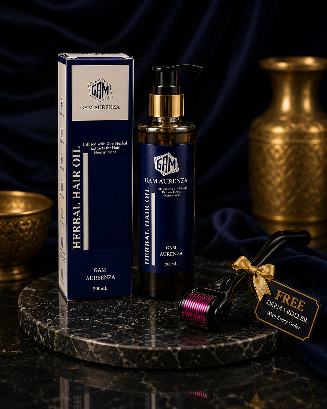 DEAL 1 — Hair Oil + Derma Roller Bundle | Summer Hair Rescue Sale
