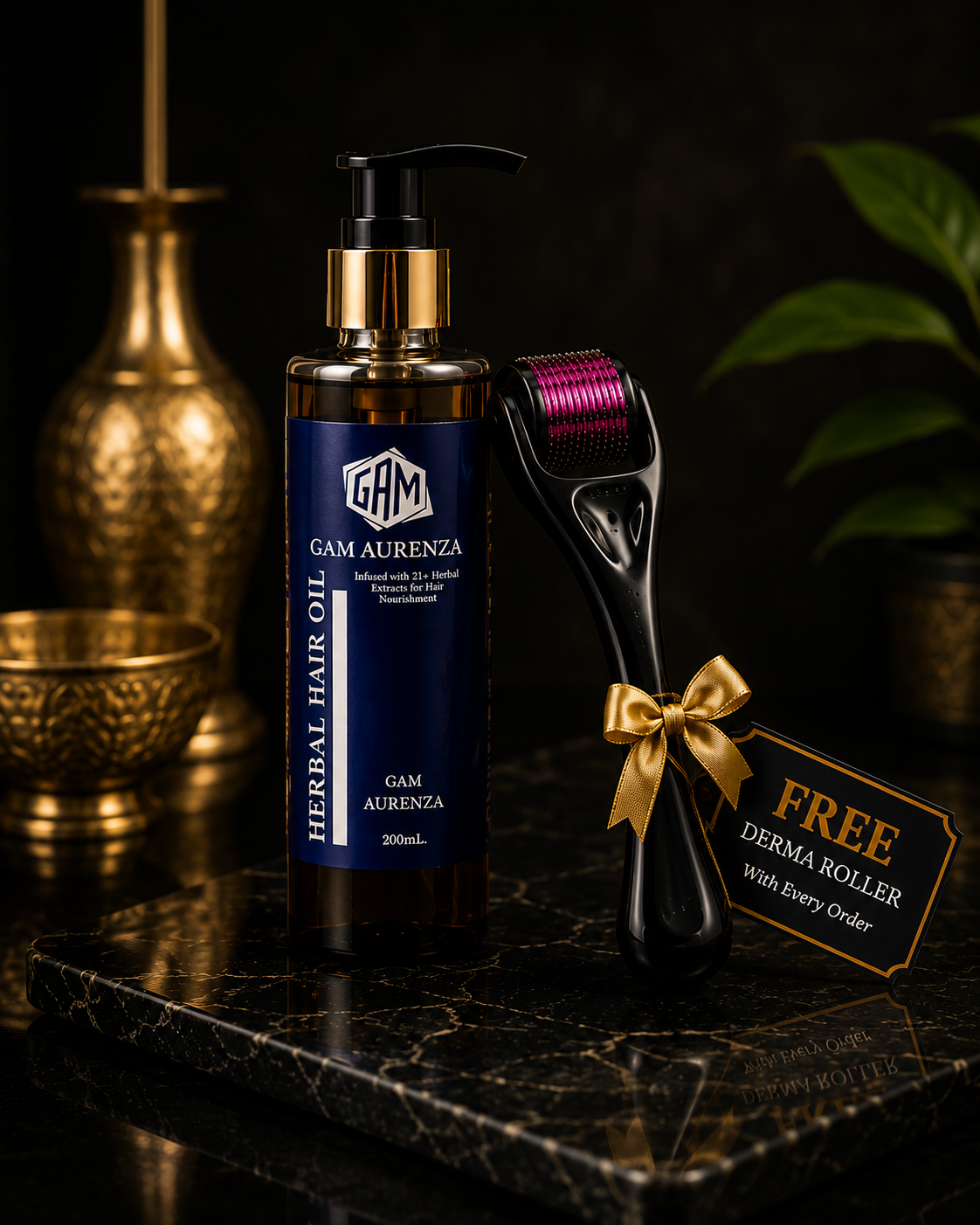 DEAL 1 — Hair Oil + Derma Roller Bundle | Summer Hair Rescue Sale